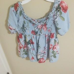 Off the shoulder floral top